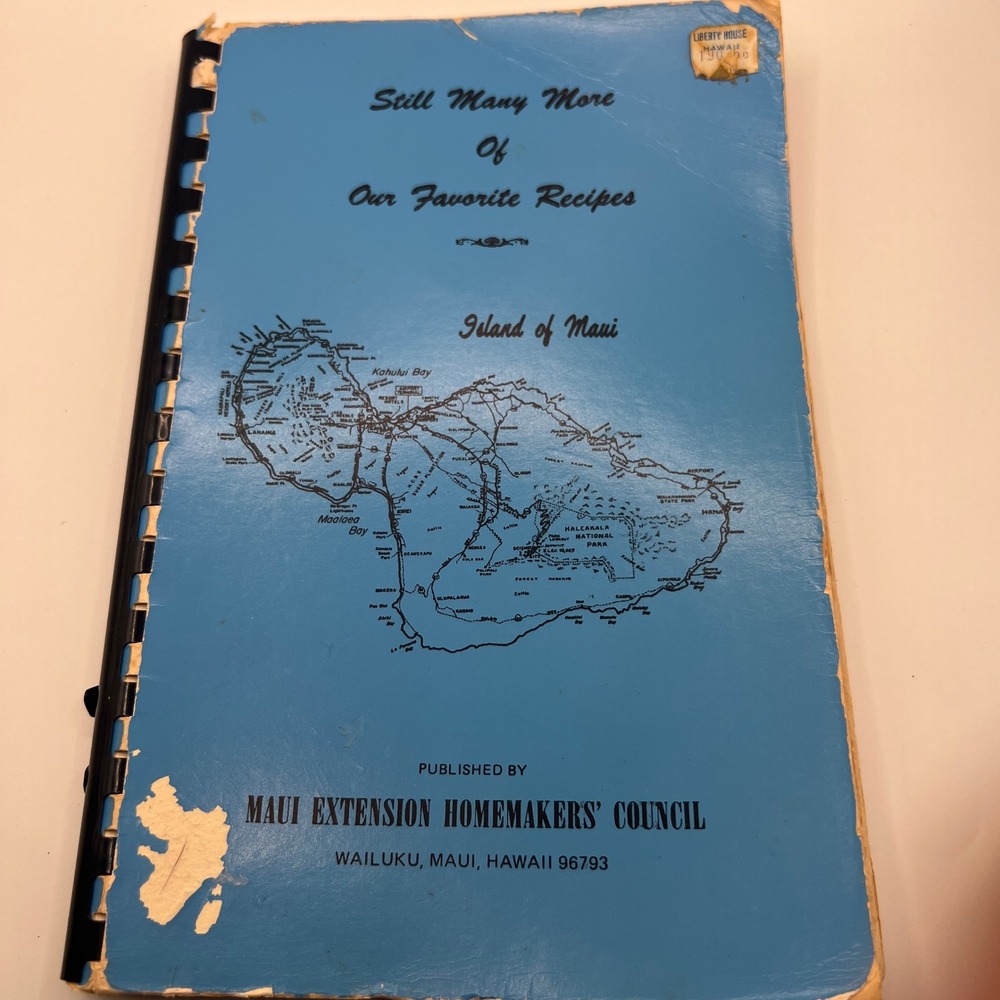 Vintage 1974 Maui Extension Homemakers Council Favorite Recipes Cookbook Hawaii